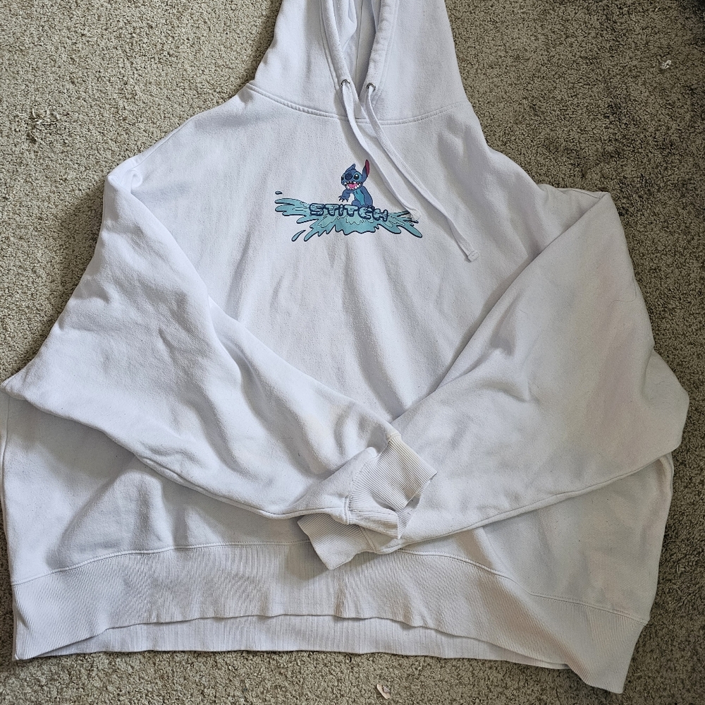 Disney Stitch White Hoodie